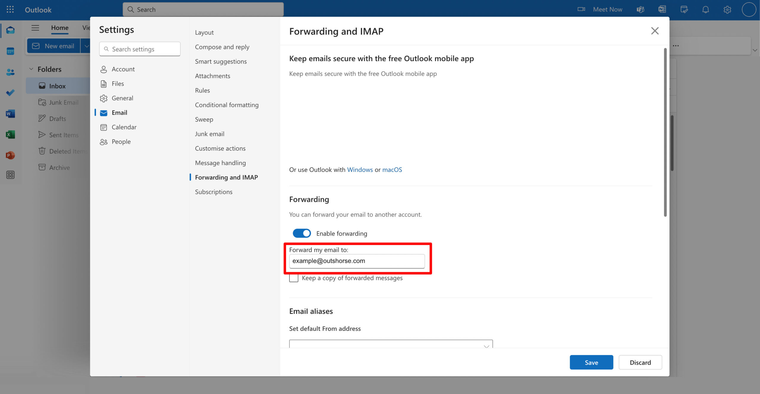 Outlook Step 4